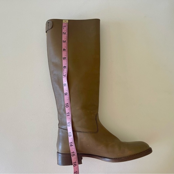 J. Crew Field Boots Riding Leather Equestrian Classic Minimalist Olive Green 6 - Picture 13 of 14